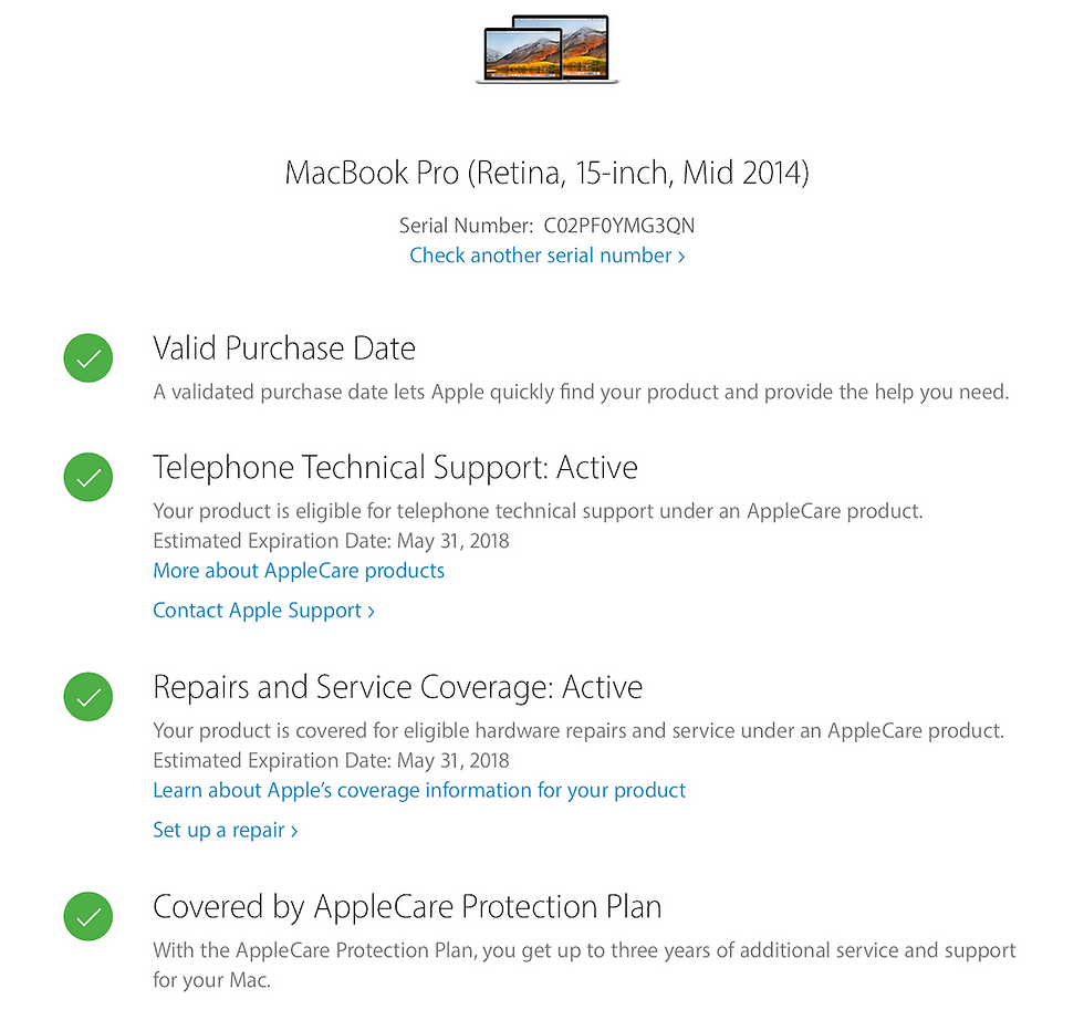 ภาพขนาดย่อ: ขาย MacBook Pro 15-inch Retina Core i7 2.2 GHz. Mid 2014 รหัสสินค้า : 0501