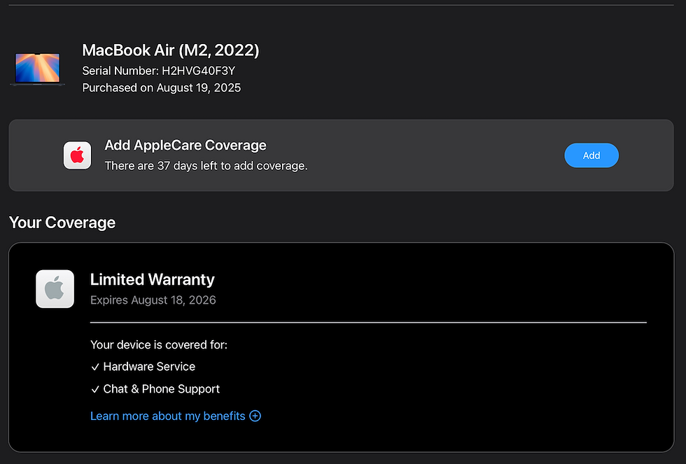 Thumbnail: MacBook Air 13-inch M2 RAM 16GB ประกันศูนย์ รหัสสินค้า : 2309