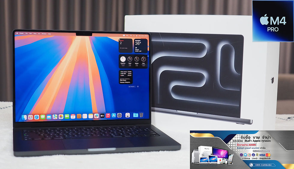 MacBook Pro 14-inch M4 Pro RAM 24GB. Like NEW!! รหัสสินค้า : 3411