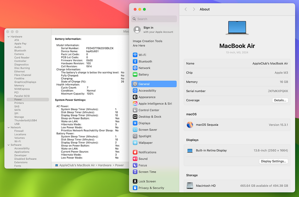 Thumbnail: MacBook Air M3 RAM 16GB SSD 512GB Like NEW!! รหัสสินค้า : 1703