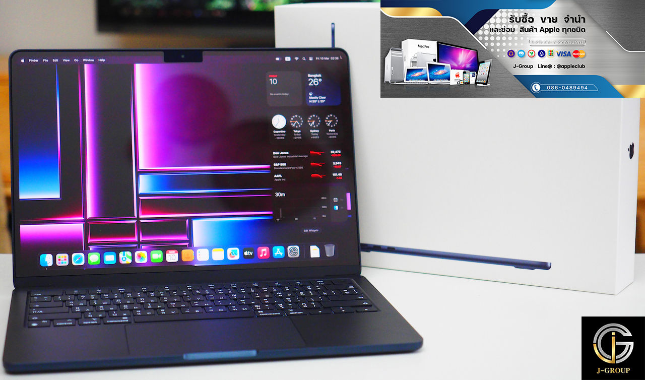 ขาย MacBook Air M2 RAM 16GB SSD 1TB 2022 CTO/BTO Like NEW!! รหัสสินค้า : 2907