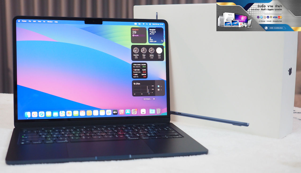 MacBook Air M2 2022 ประกันศูนย์ Like NEW รหัสสินค้า : 1901