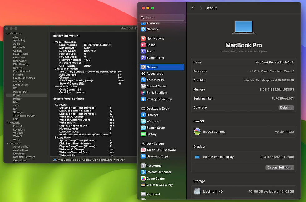 Thumbnail: MacBook Pro 13" Touch Bar i5 1.4 GHz. 2019 รหัสสินค้า : 0902