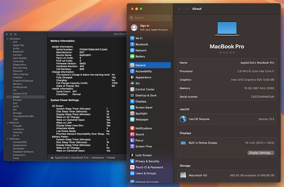 Thumbnail: MacBook Pro 16-inch i7 2.6 GHz. RAM 16GB 2019 รหัสสินค้า : 1307