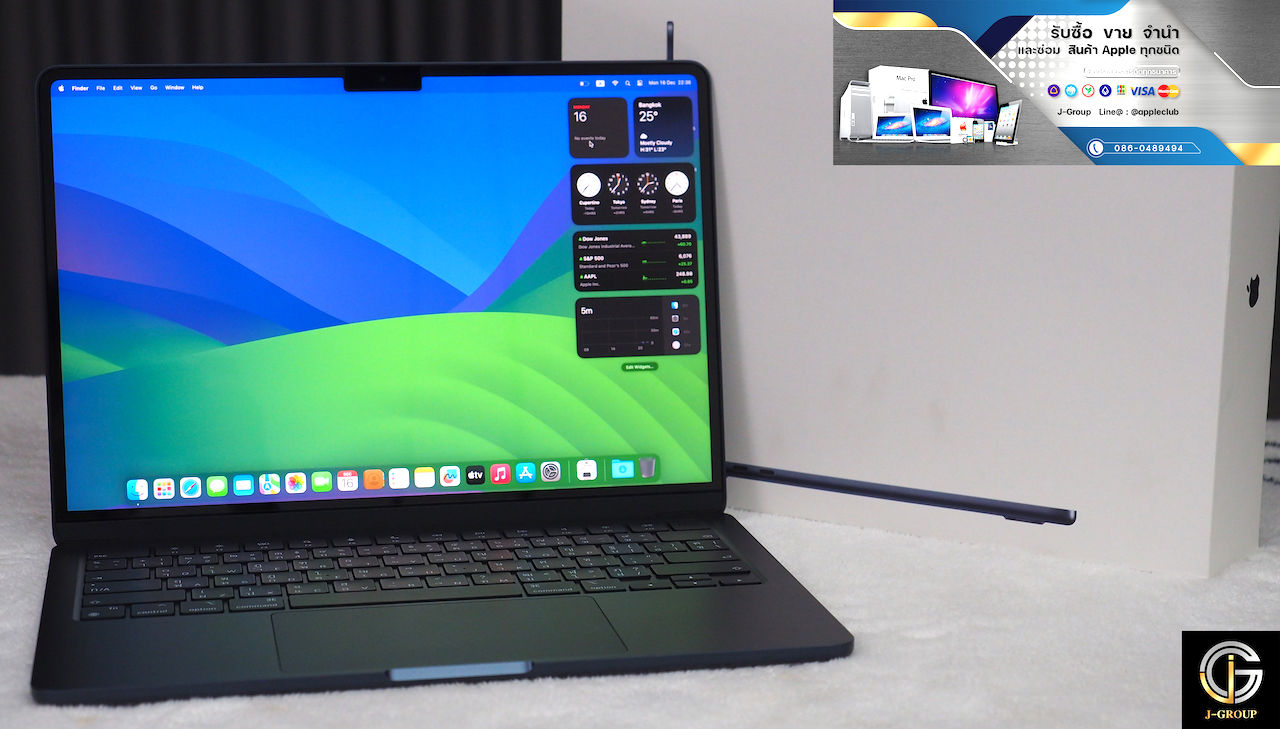 MacBook Air M3 RAM 16GB SSD 512GB Like NEW!! รหัสสินค้า : 0702
