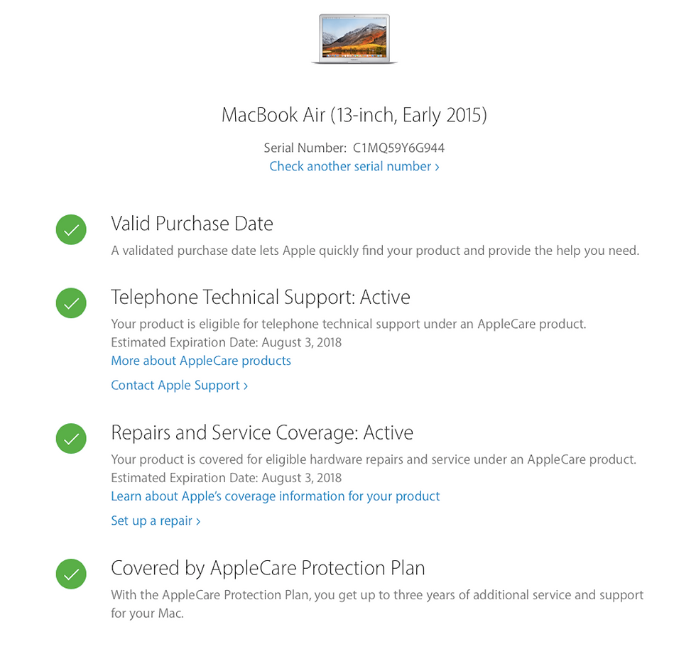 ภาพขนาดย่อ: ขาย MacBook Air 13-inch Core i5 1.6 GHz. Early 2015 รหัสสินค้า : 1501