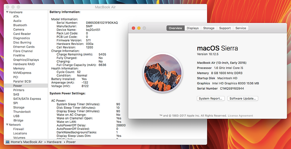 ภาพขนาดย่อ: ขาย MacBook Air 13-inch Core i5 1.6 GHz. Early 2015 รหัสสินค้า : 1501
