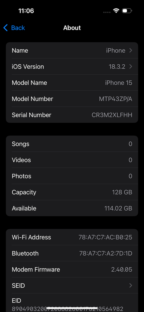 Thumbnail: iPhone 15 128GB. Blue Like NEW!! ประกันศูนย์ รหัสสินค้า : 2203