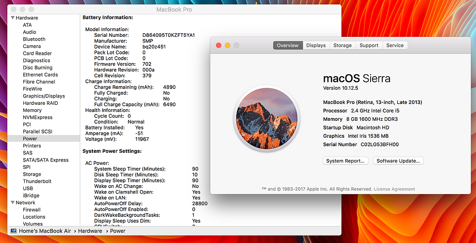 ภาพขนาดย่อ: ขาย MacBook Pro 13-inch Retina Core i5 2.4 GHz. Late 2013 รหัสสินค้า : 0402