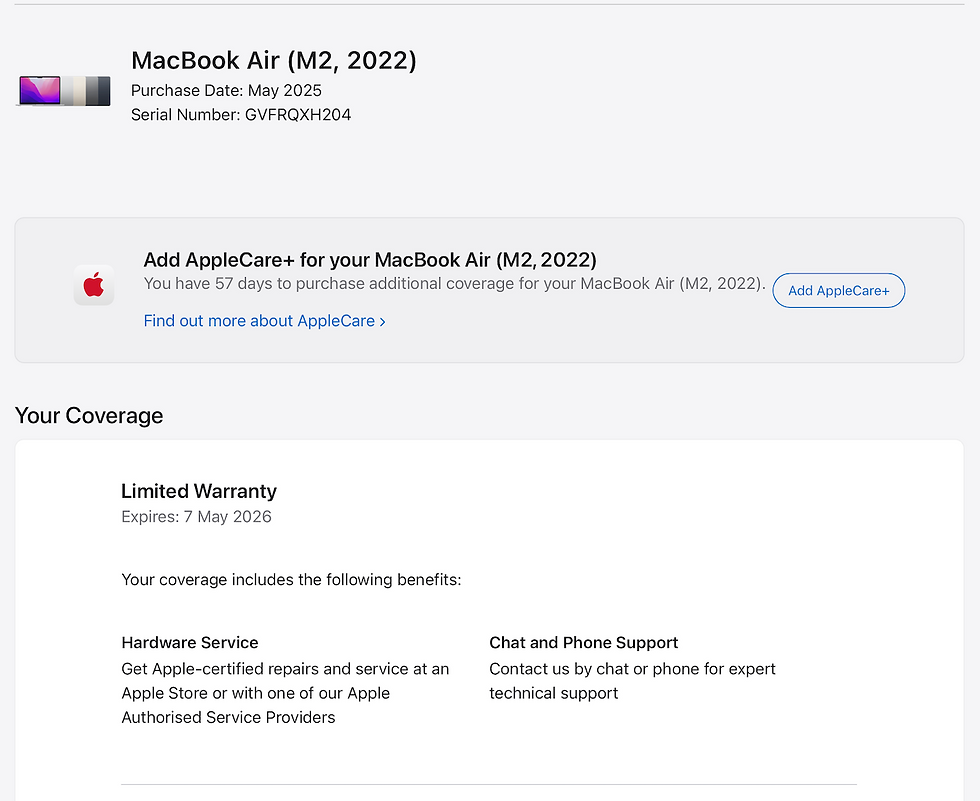 Thumbnail: MacBook Air M2 RAM 16GB ประกันศูนย์ Like NEW!! รหัสสินค้า : 2205