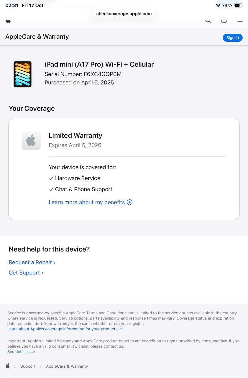 Thumbnail: iPad mini 7 (A17 Pro) Wi-Fi + Cellular 256Gb Like NEW!! รหัสสินค้า : 1910