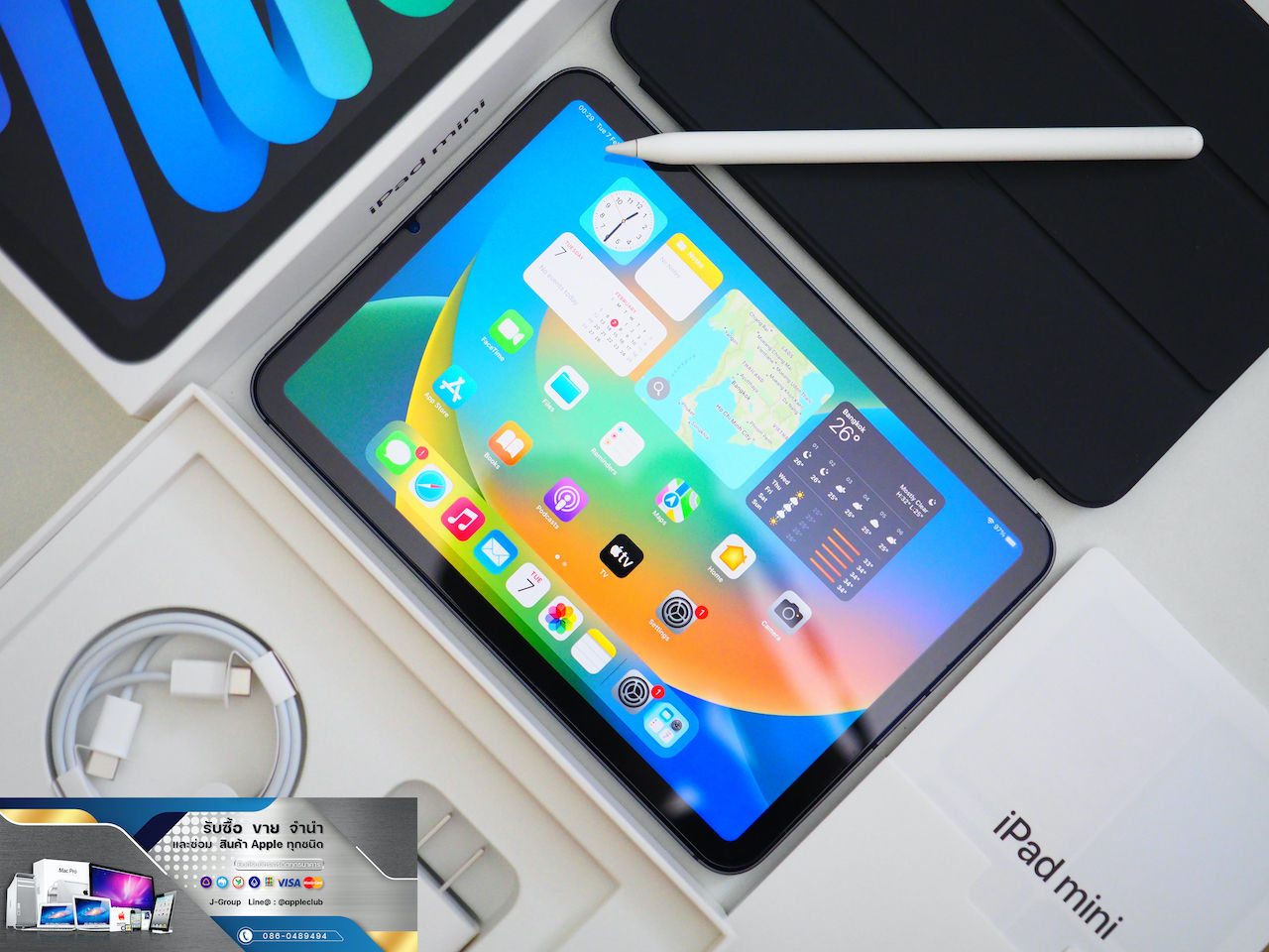iPad mini6 Wi-Fi + Cellular 64Gb + ApplePencil2 รหัสสินค้า : 0102