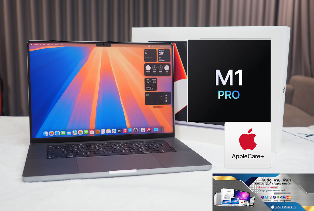 MacBook Pro 16-inch M1 Pro RAM 16GB. SSD 512GB รหัสสินค้า : 1305