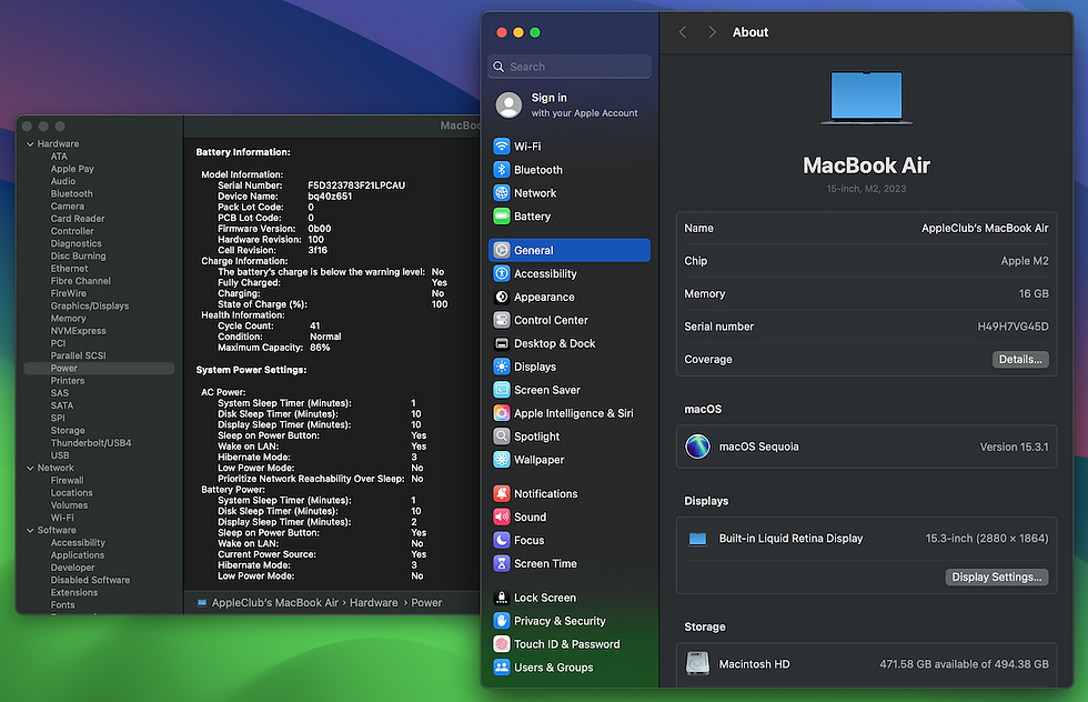 Thumbnail: MacBook Air 15" M2 RAM 16GB SSD 512GB. 2023 Like NEW รหัสสินค้า : 0903