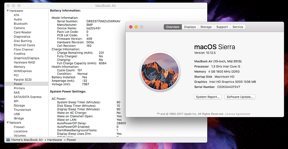 ภาพขนาดย่อ: ขาย MacBook Air 13-inch Core i5 1.3 GHz.Mid 2013 รหัสสินค้า : 0712 ** มีตำหนิ **