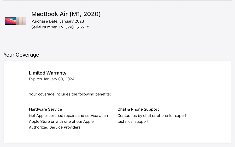Thumbnail: ขาย MacBook Air M1 2020 Like NEW!! รหัสสินค้า : 1505