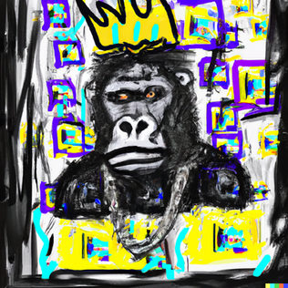 DALL·E 2023-02-01 20.32.55 - Gorilla basquiat digital art for a million dollar nft