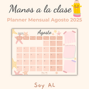 MANOS A LA CLASE ✏️: Planner mensual - AGOSTO 2025