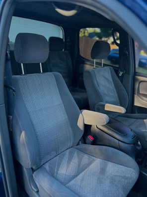 Photo of a trucks interior after the seats were shampooed and extracted