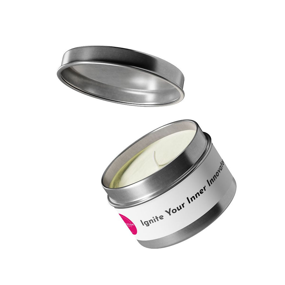 "Ignite Your Inner Innovator!" - Inspiration Glow Tin Candle - White Label
