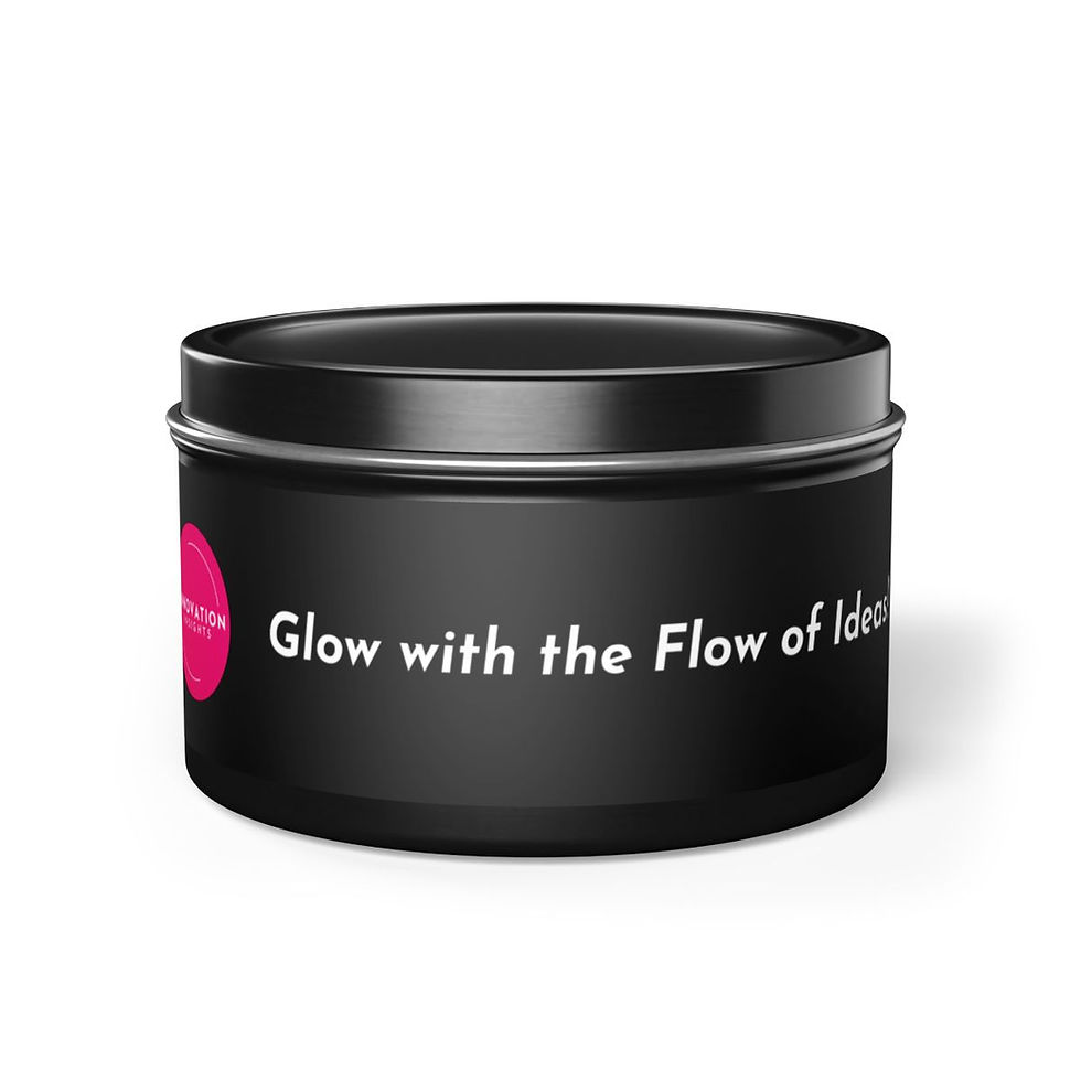 "Glow with the Flow of Ideas!" - Inspiration Glow Tin Candle - Black Label