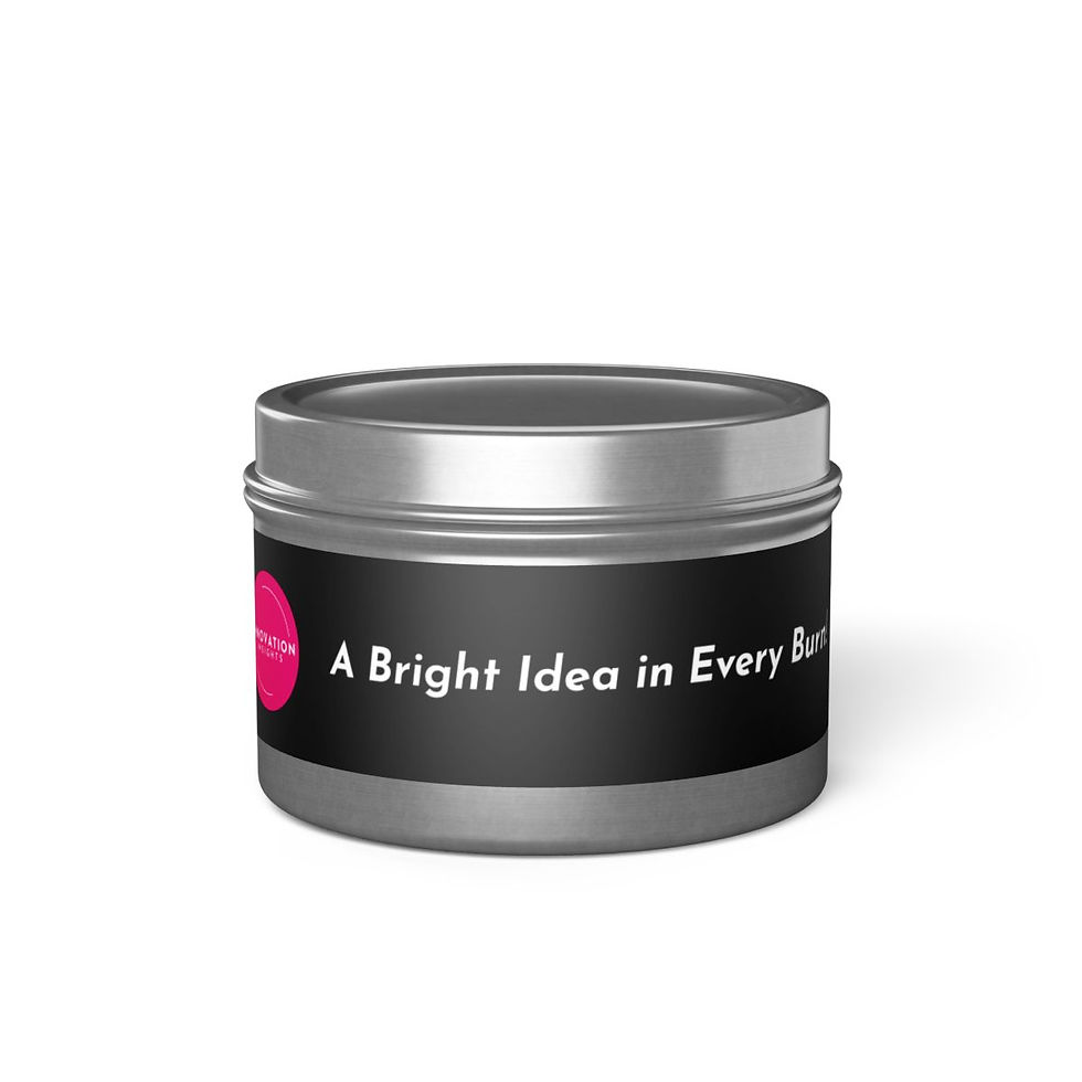 "A Bright Idea in Every Burn!" - Inspiration Glow Tin Candle - Black Label