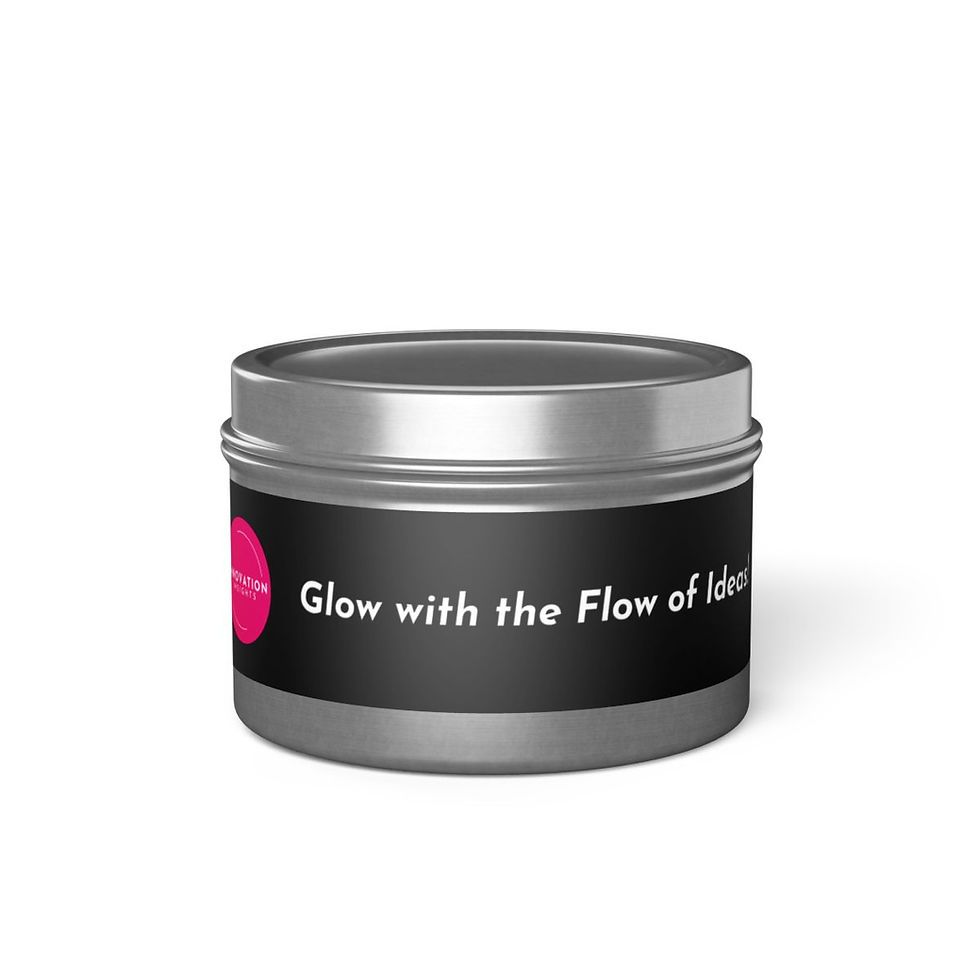 "Glow with the Flow of Ideas!" - Inspiration Glow Tin Candle - Black Label