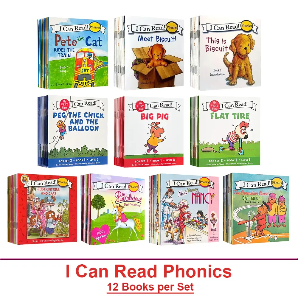 12-Book Phonics Reading Set for Kids | Beginner Early Reader Books