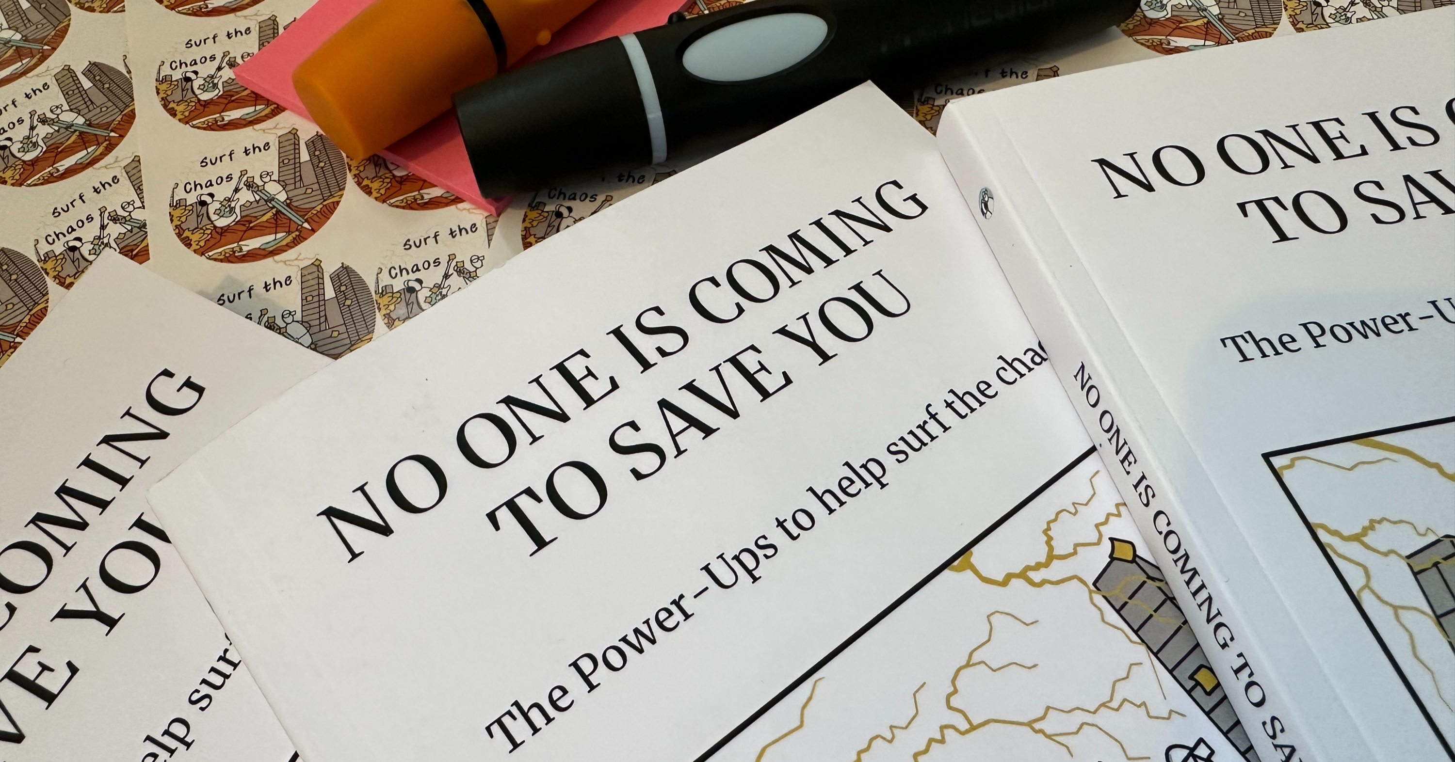 No one is coming to save you book and visual thinking materials