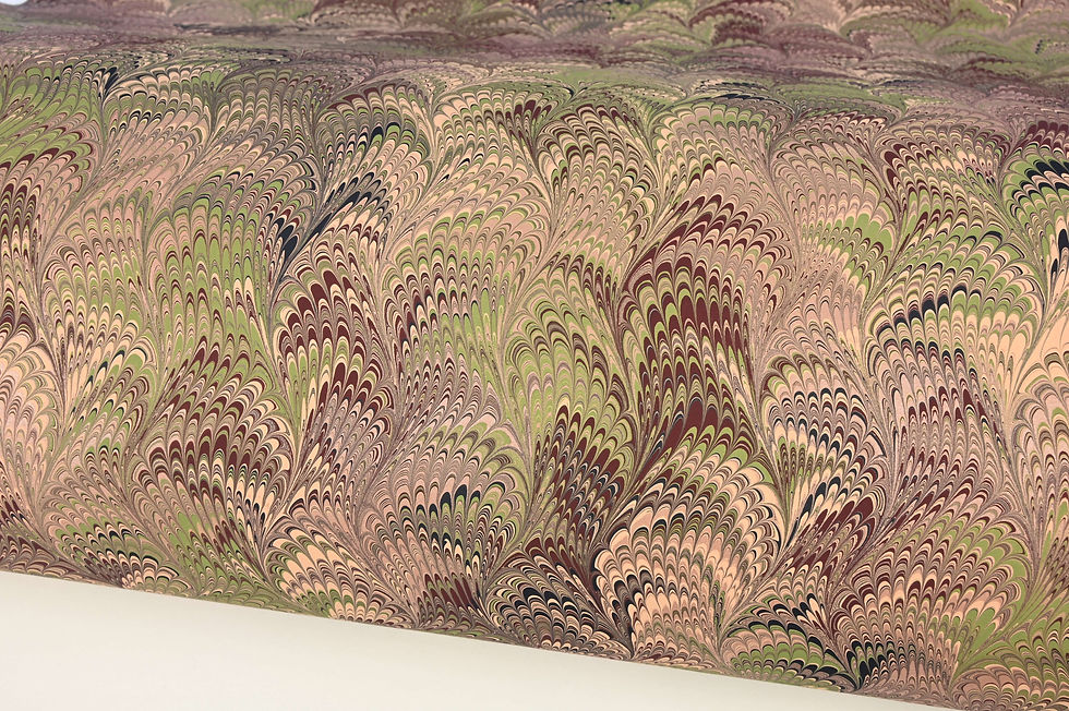 Thumbnail: Earthy bouquet marbled paper