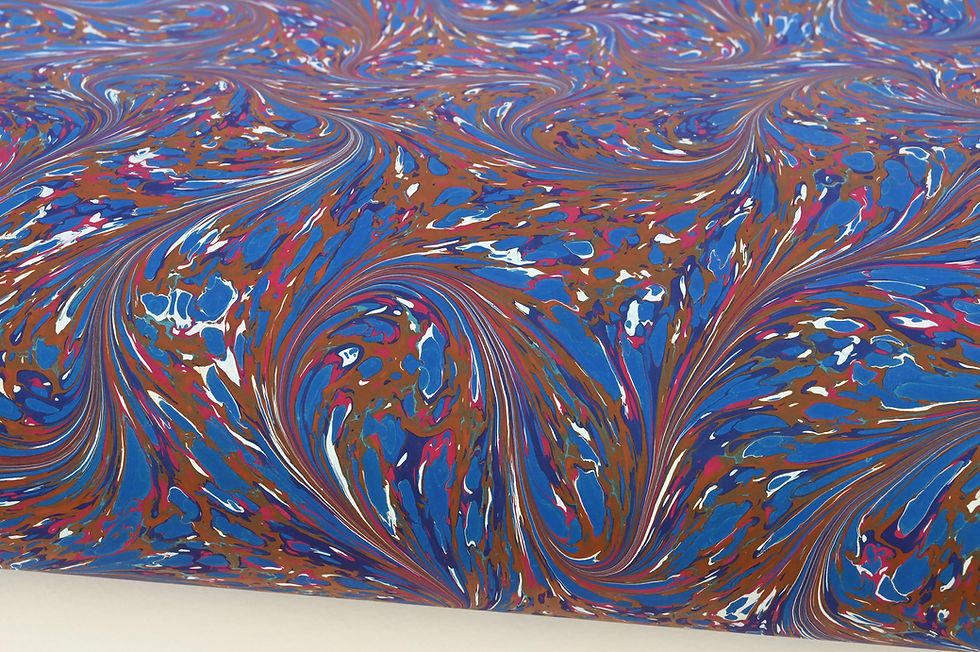 Thumbnail: Night star marbled paper