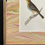 Thumbnail: An antique bird print by F.O Morris representing the tree pipit, with a marbled paper mount.
