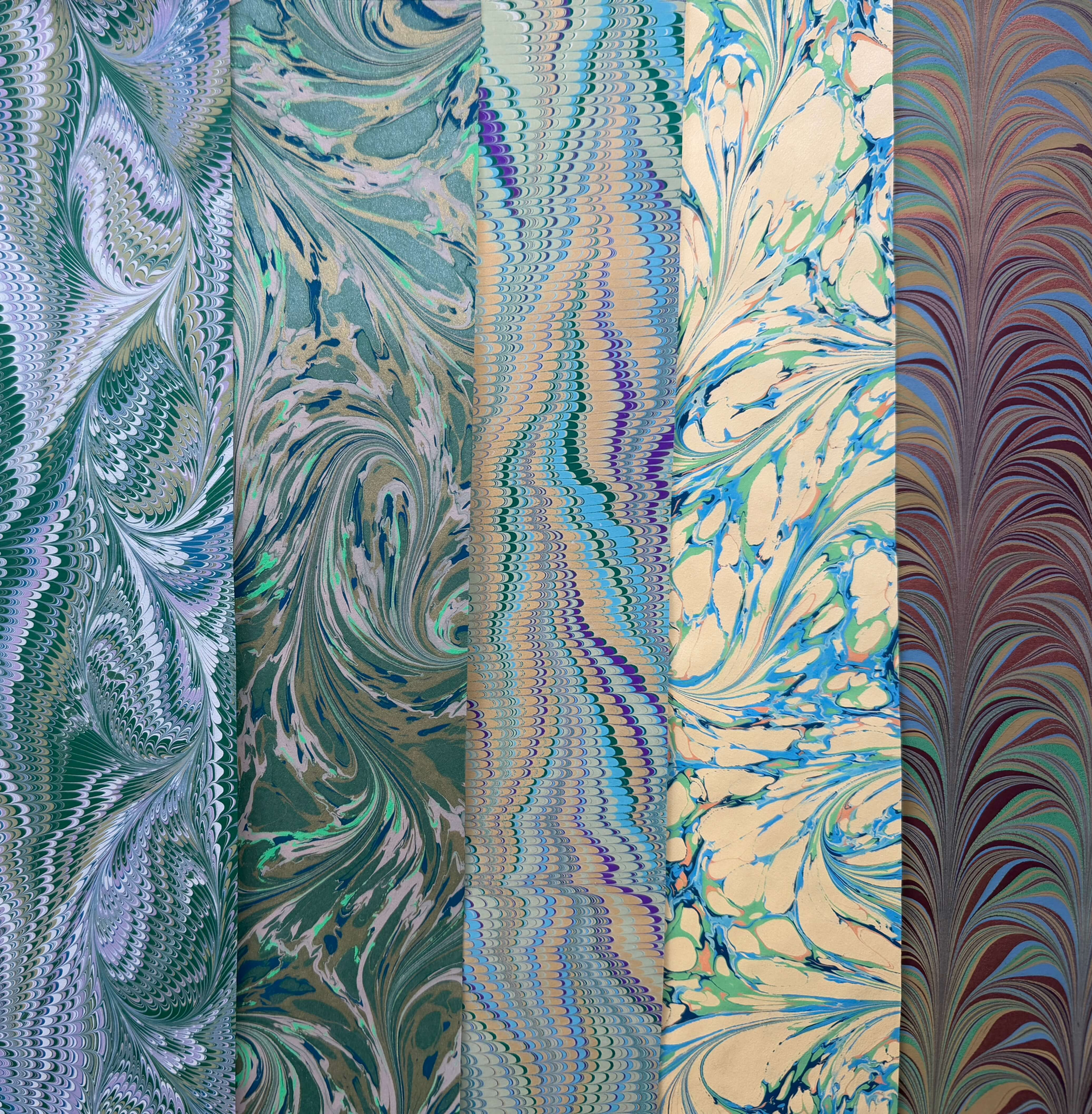 Mixed A3 marbled paper pack no.2