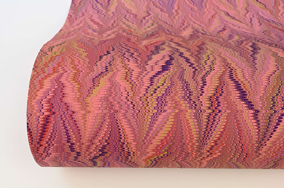 Thumbnail: Fuchsia marbled paper