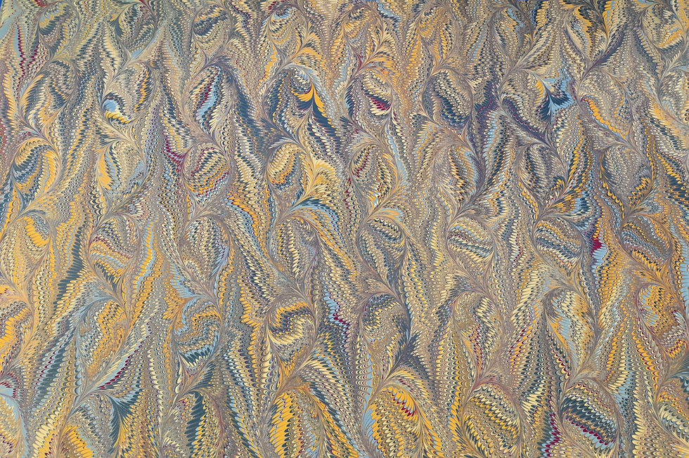 Thumbnail: Sand dragon marbled paper