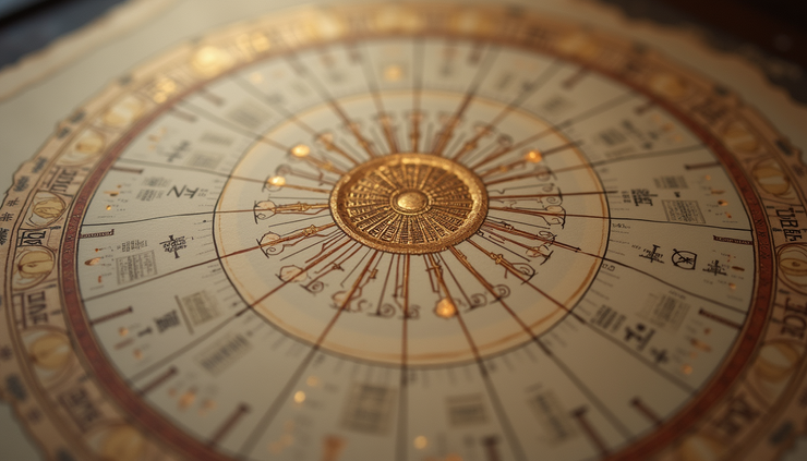 Eye-level view of astrological birth chart with highlighted Mars and Sun symbols