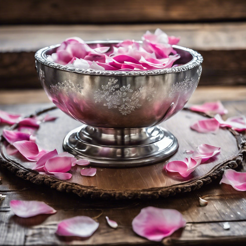 Magick Holy Water with Flower Petals