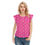 Thumbnail: STS Pattern Women's O-neck T-shirt With Ruffle Sleeves