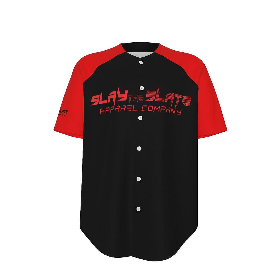 Slay the Slate Men's Short Sleeve Baseball Jersey