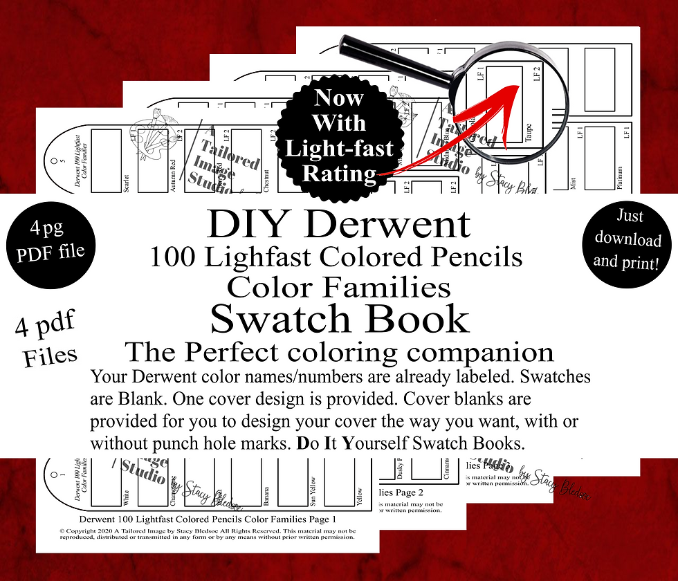 Miniature : Derwent 100 Lightfast Color Families Swatch Book Style 1