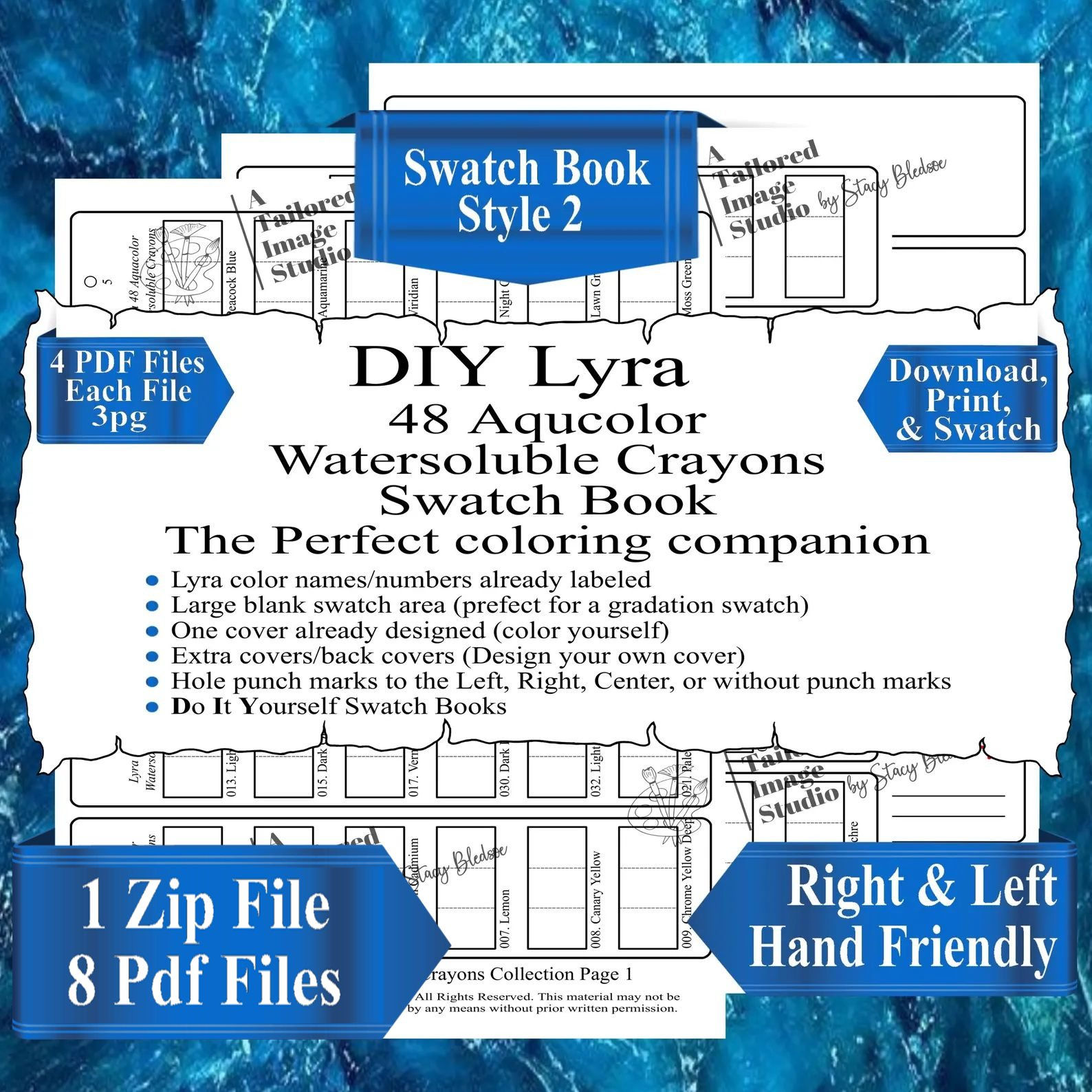Lyra 48 Aquacolor Swatch Books style 2