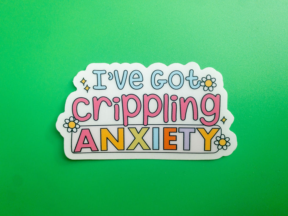 Thumbnail: I've Got Crippling Anxiety Slogan *Clear* Matte Vinyl Sticker