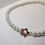 Thumbnail: Chunky Pearl Bead Vivienne Dual Choker Necklace / Bracelet with Flower Clasp