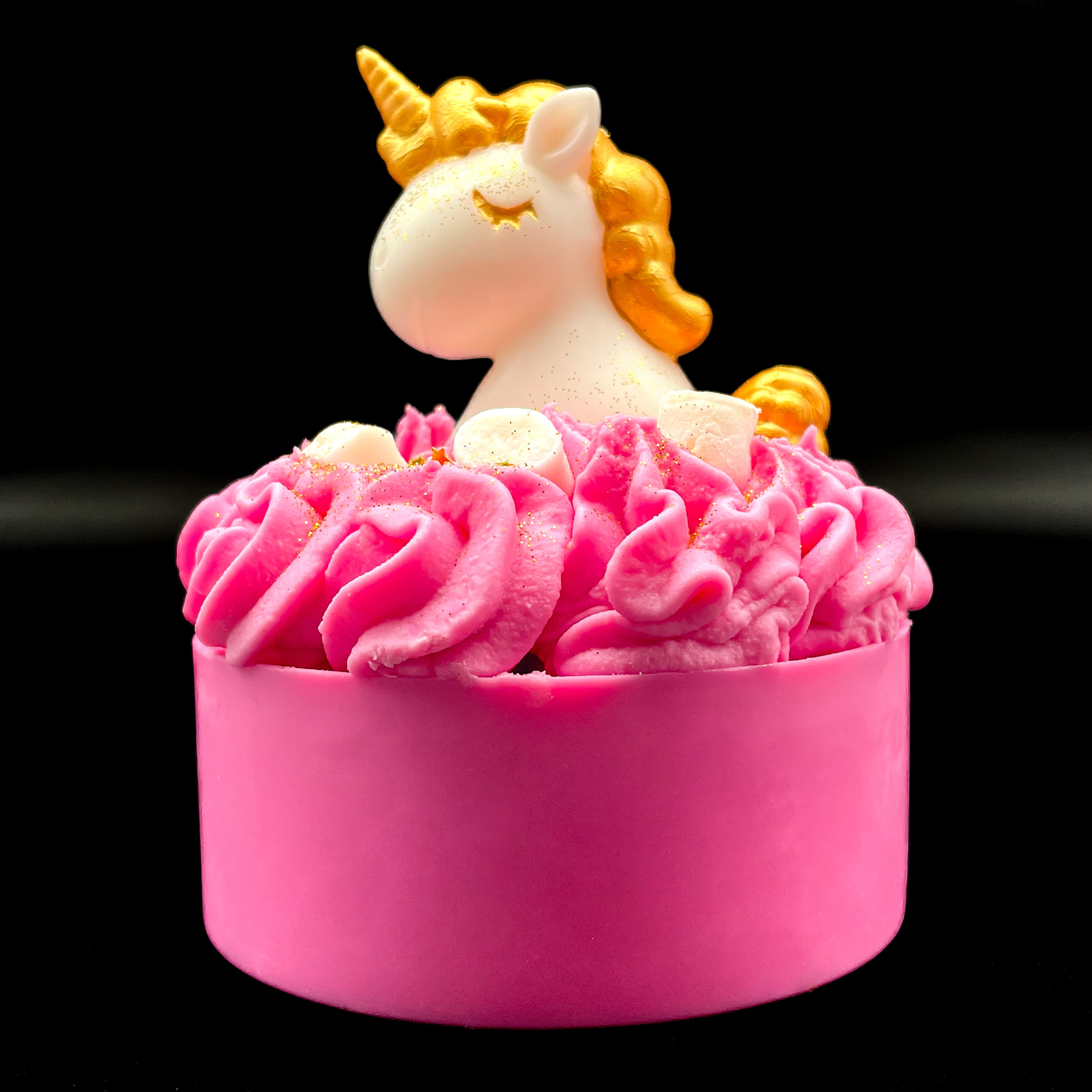 Kerzentorte „Pretty Unicorn - Weiß/Gold“