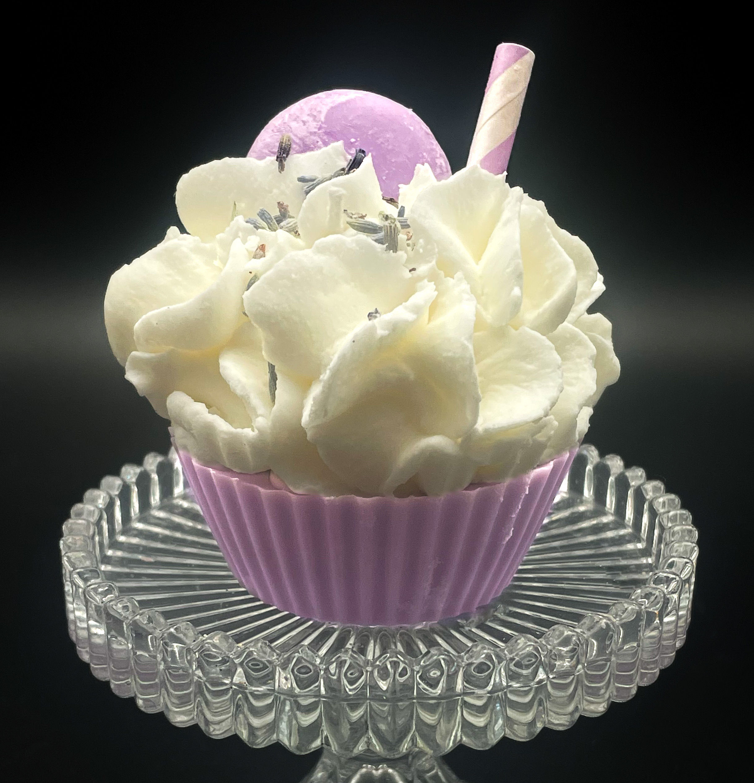 Kerzencupcake „Lavendel Gelato" 