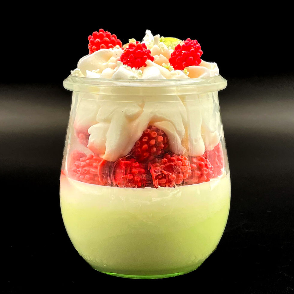 Dessertkerze „Pistacchio Raspberry - Medium“