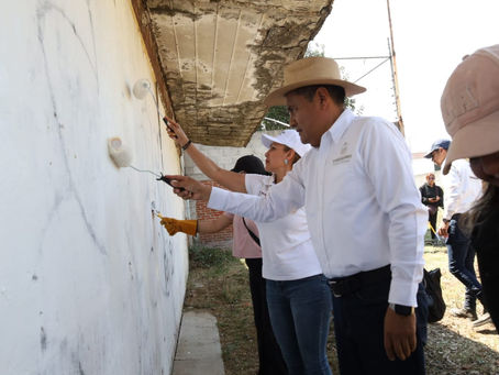 En Coronango, Armando Aguirre y Yadira Lira impulsan el rescate de espacios públicos