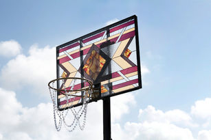 These Stained Glass Basketball Hoops Are 'Literally Balling'