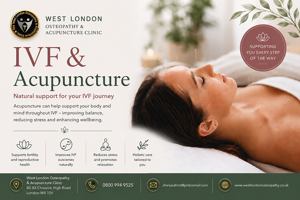 Fertility acupuncture treatment supporting patients undergoing IVF in West London