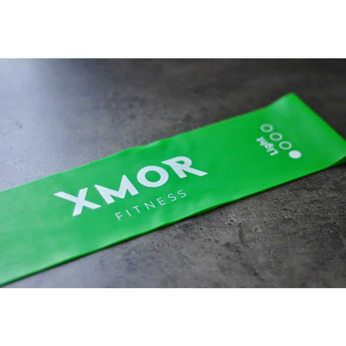 Miniatura: Guma oporowa MINI BAND SZEROKA lekka XMOR (zielona)